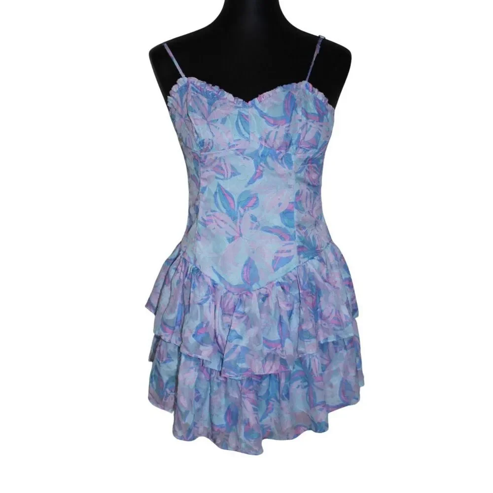 Wild-fable Women's Blue and Purple Dress - Picture 2 of 5